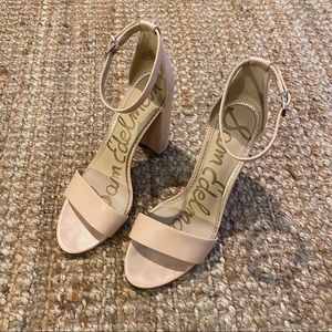 Sam Edelman Yaro block heel size 9.5 nude leather